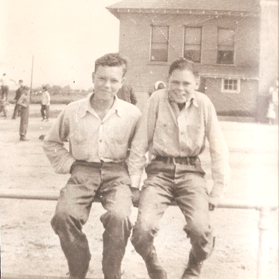 Arthur and friend Pleasant View High School 1948-49